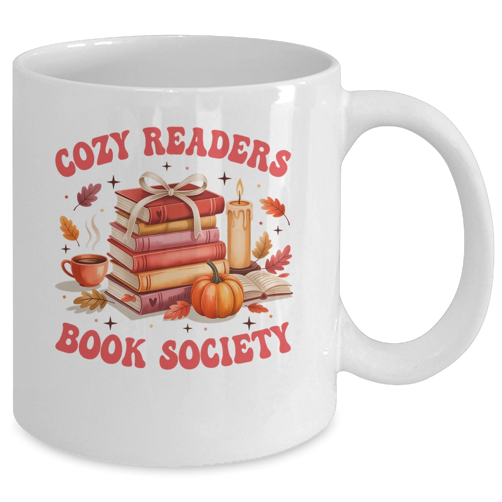 Cozy Readers Book Society Autumn Reading Book Lover Girl Mug | siriusteestore