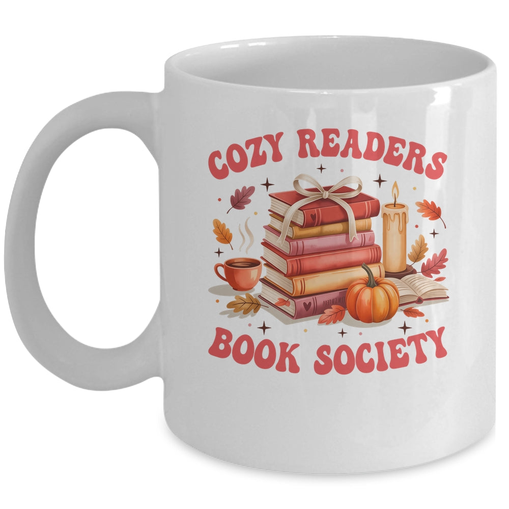 Cozy Readers Book Society Autumn Reading Book Lover Girl Mug | siriusteestore