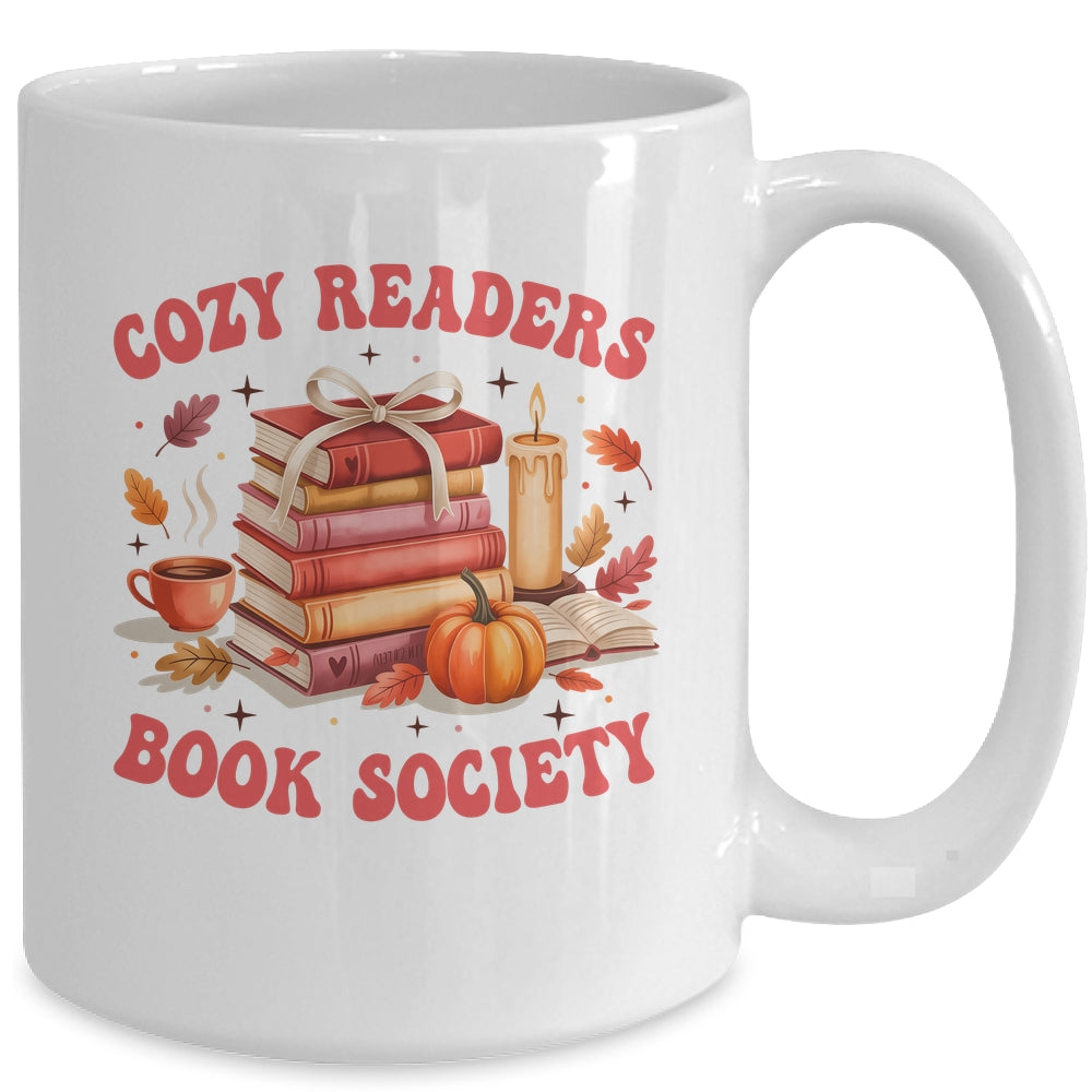 Cozy Readers Book Society Autumn Reading Book Lover Girl Mug | siriusteestore