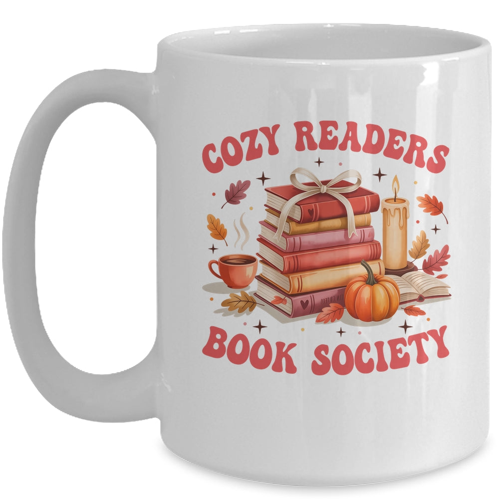 Cozy Readers Book Society Autumn Reading Book Lover Girl Mug | siriusteestore