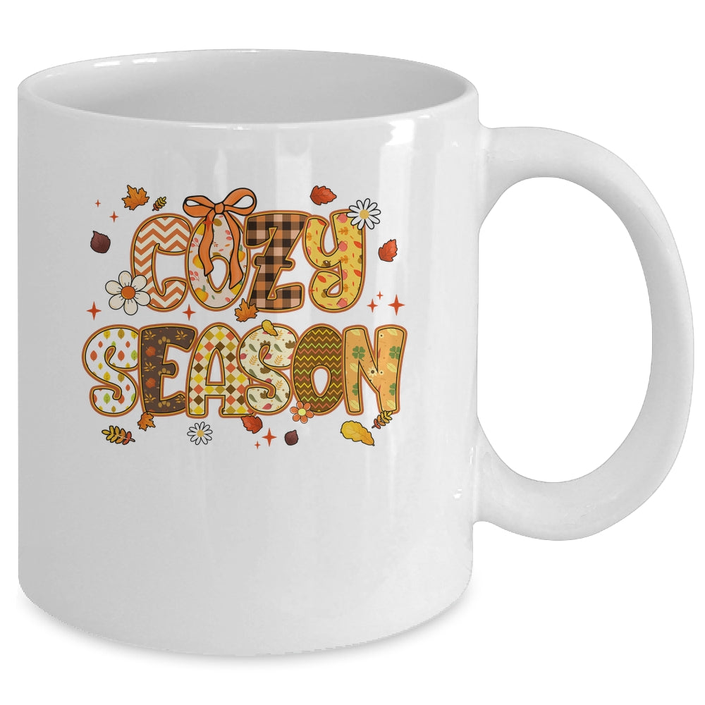 Cozy Season Preppy Fall Vibes Pumpkin Autumn Season Retro Mug | siriusteestore