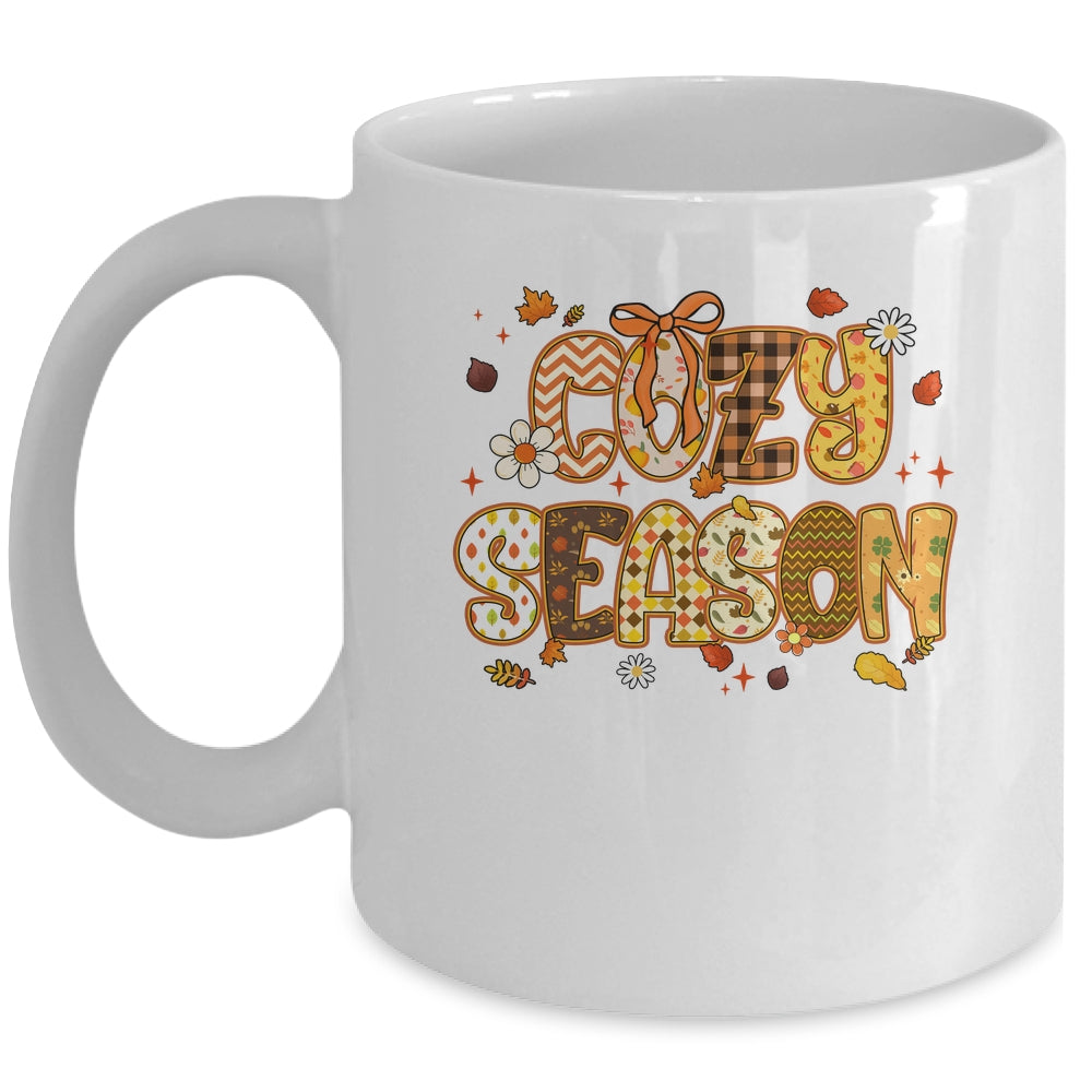 Cozy Season Preppy Fall Vibes Pumpkin Autumn Season Retro Mug | siriusteestore