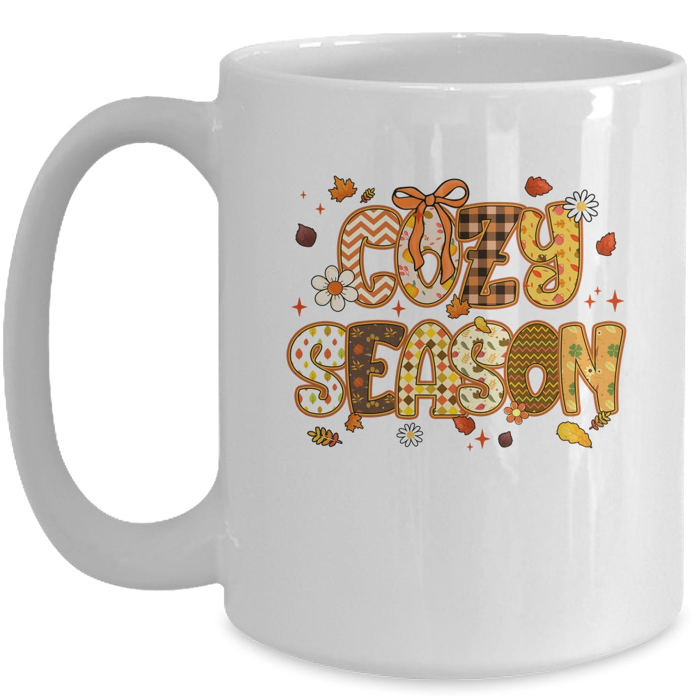 Cozy Season Preppy Fall Vibes Pumpkin Autumn Season Retro Mug | siriusteestore