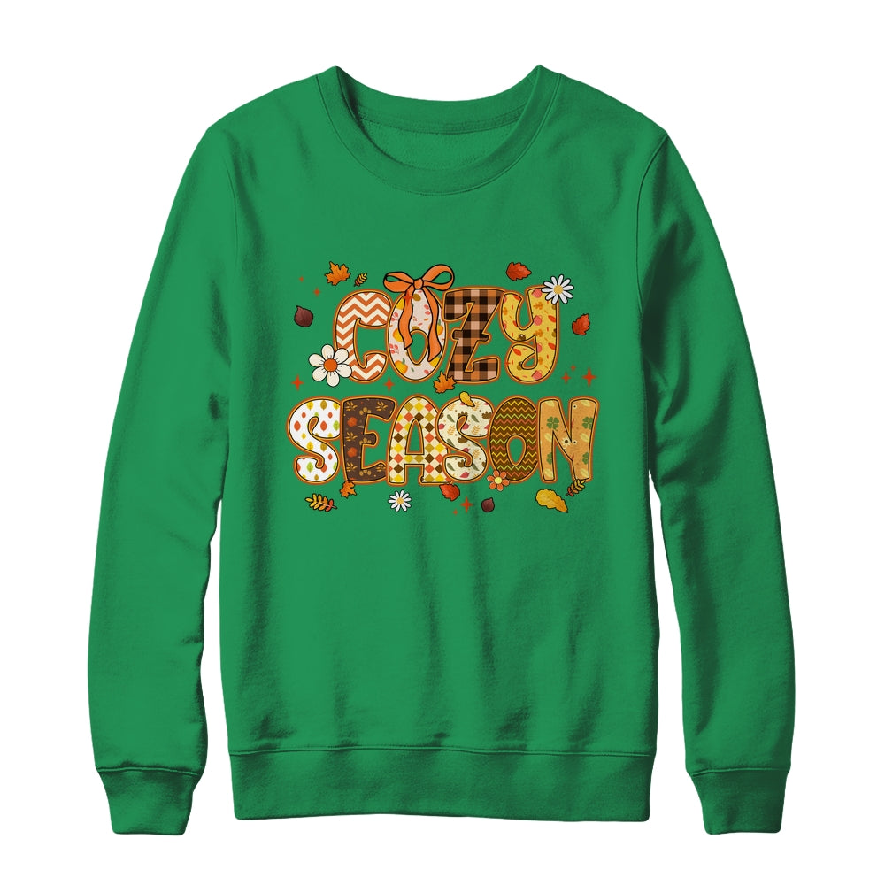 Cozy Season Preppy Fall Vibes Pumpkin Autumn Season Retro Shirt & Sweatshirt | siriusteestore