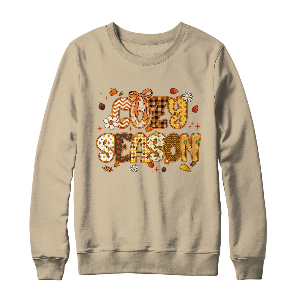 Cozy Season Preppy Fall Vibes Pumpkin Autumn Season Retro Shirt & Sweatshirt | siriusteestore