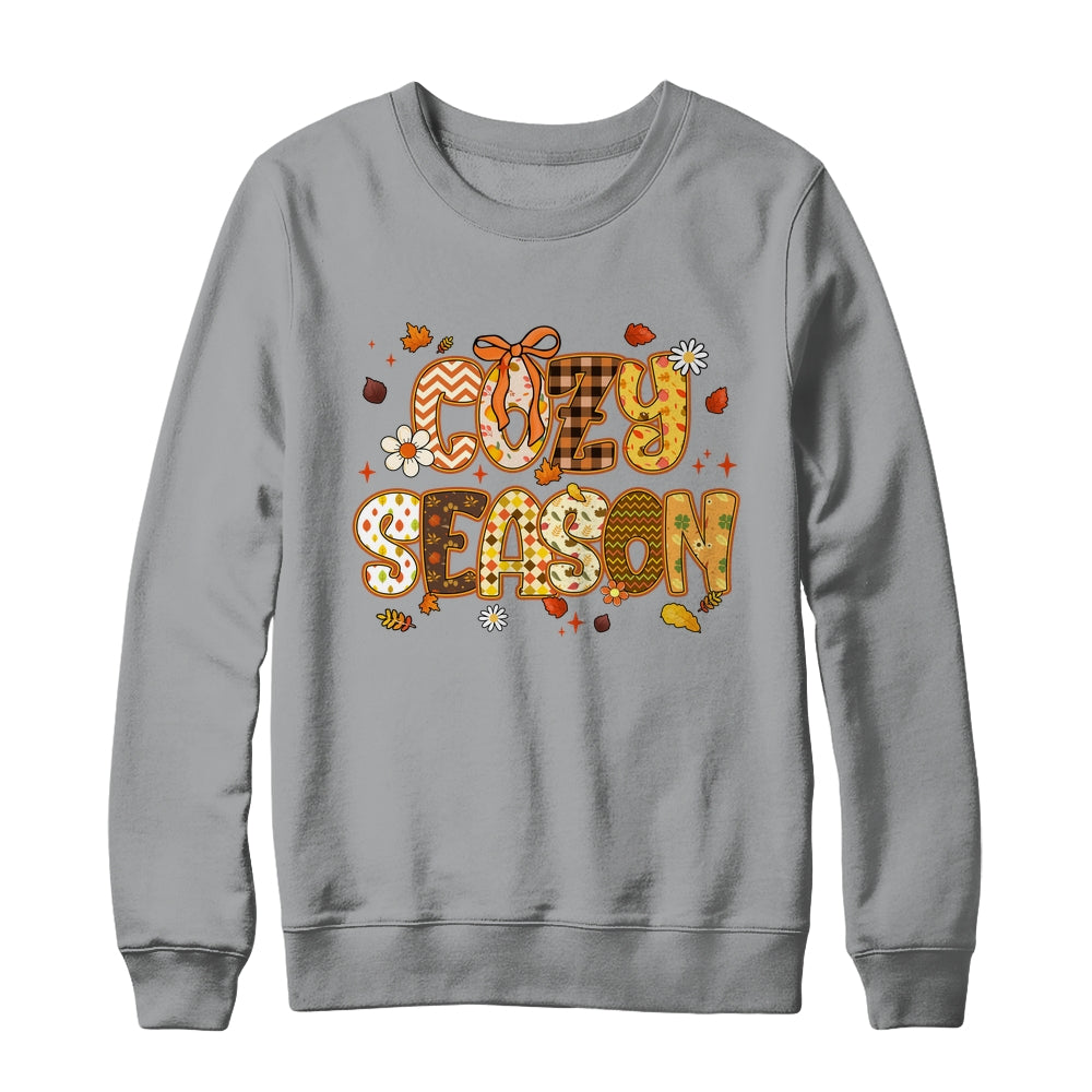 Cozy Season Preppy Fall Vibes Pumpkin Autumn Season Retro Shirt & Sweatshirt | siriusteestore