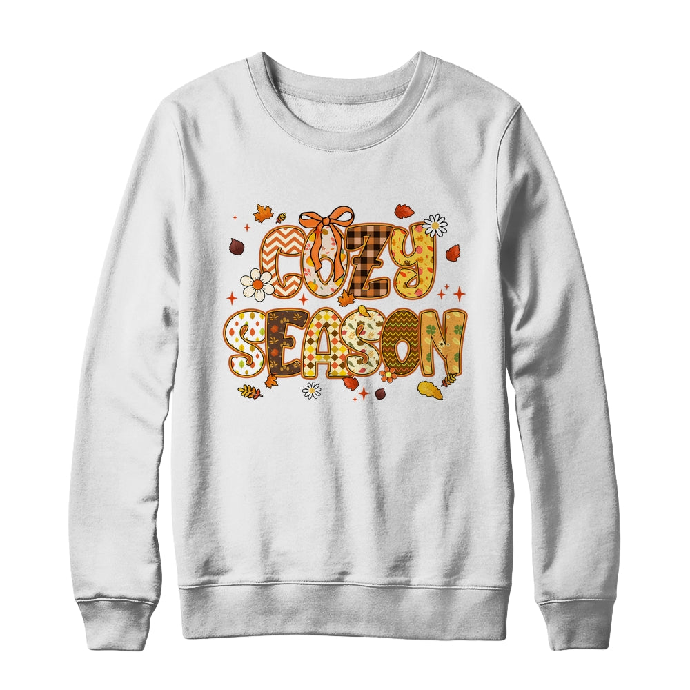 Cozy Season Preppy Fall Vibes Pumpkin Autumn Season Retro Shirt & Sweatshirt | siriusteestore