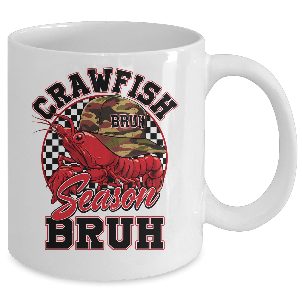 Crawfish Season Bruh Funny Crawfish Boil Lobster Hat Boy Mug | siriusteestore