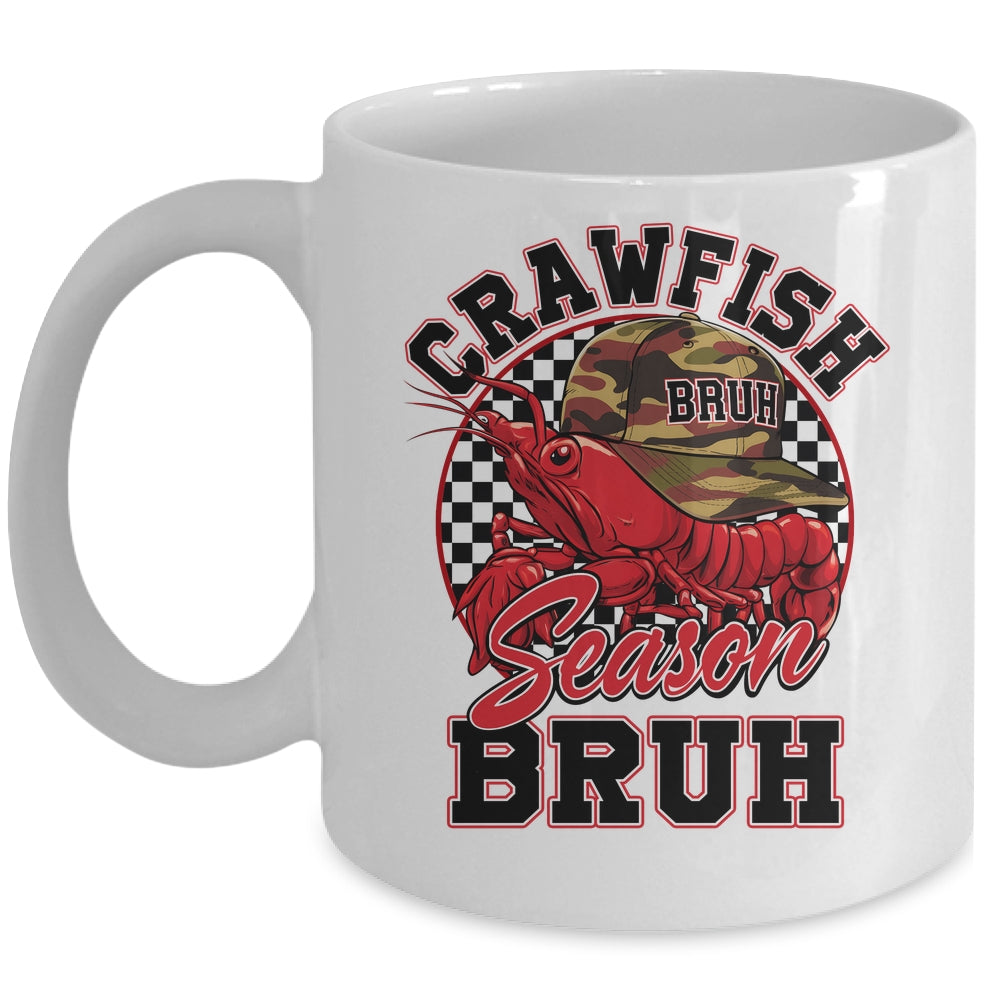 Crawfish Season Bruh Funny Crawfish Boil Lobster Hat Boy Mug | siriusteestore