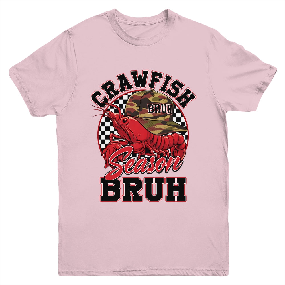 Crawfish Season Bruh Funny Crawfish Boil Lobster Hat Boy Youth Shirt | siriusteestore