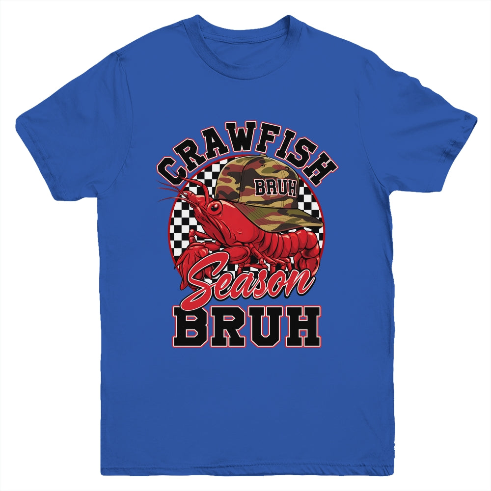 Crawfish Season Bruh Funny Crawfish Boil Lobster Hat Boy Youth Shirt | siriusteestore