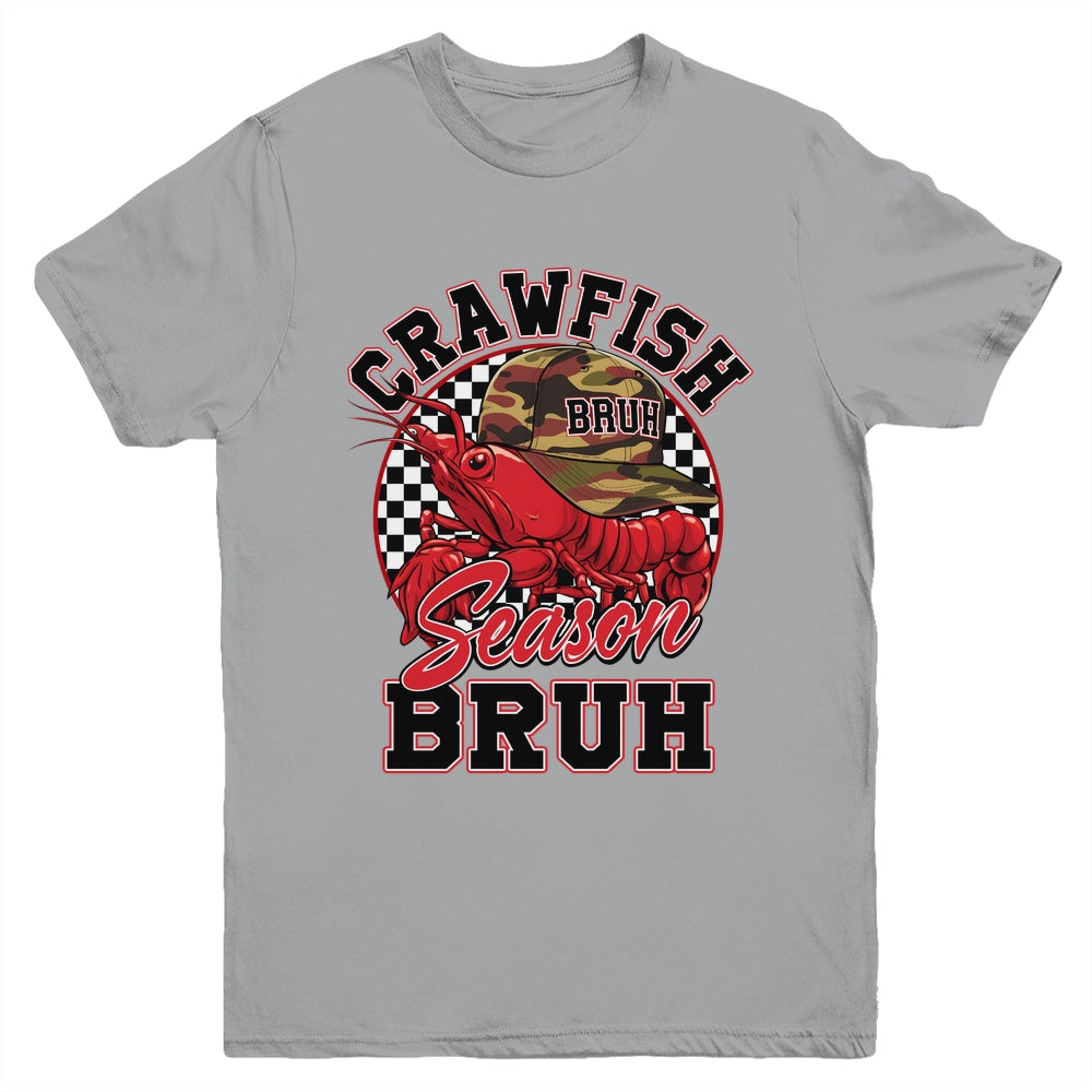 Crawfish Season Bruh Funny Crawfish Boil Lobster Hat Boy Youth Shirt | siriusteestore