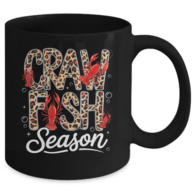 Crawfish Season Leopard Funny Crawfish Boil Lobster Cajun Mug | siriusteestore