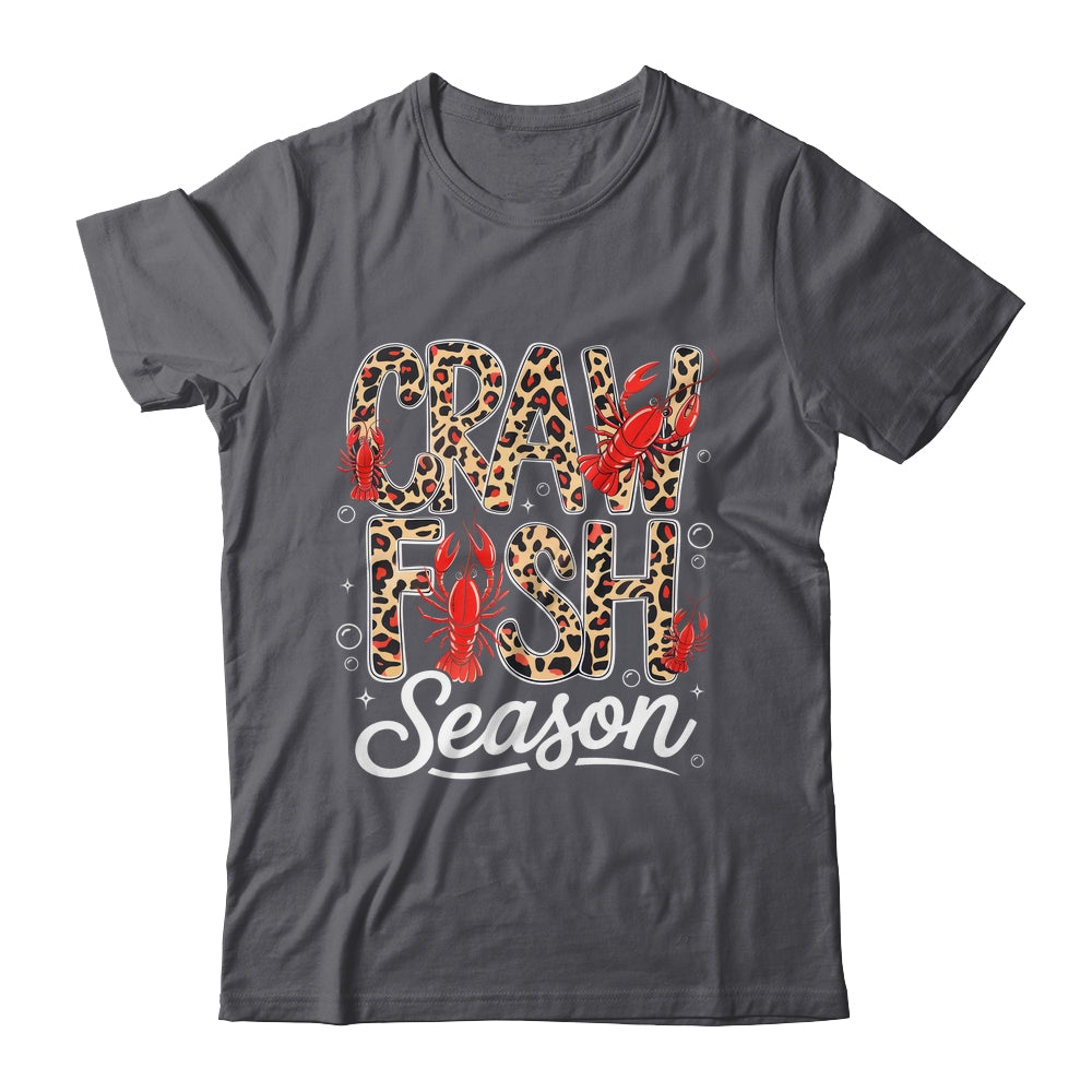 Crawfish Season Leopard Funny Crawfish Boil Lobster Cajun Shirt & Tank Top | siriusteestore