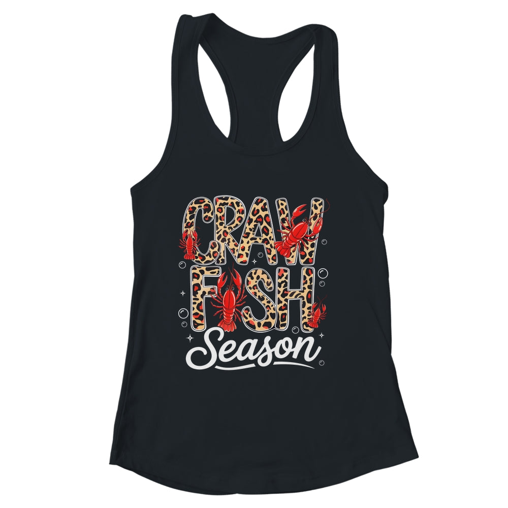Crawfish Season Leopard Funny Crawfish Boil Lobster Cajun Shirt & Tank Top | siriusteestore