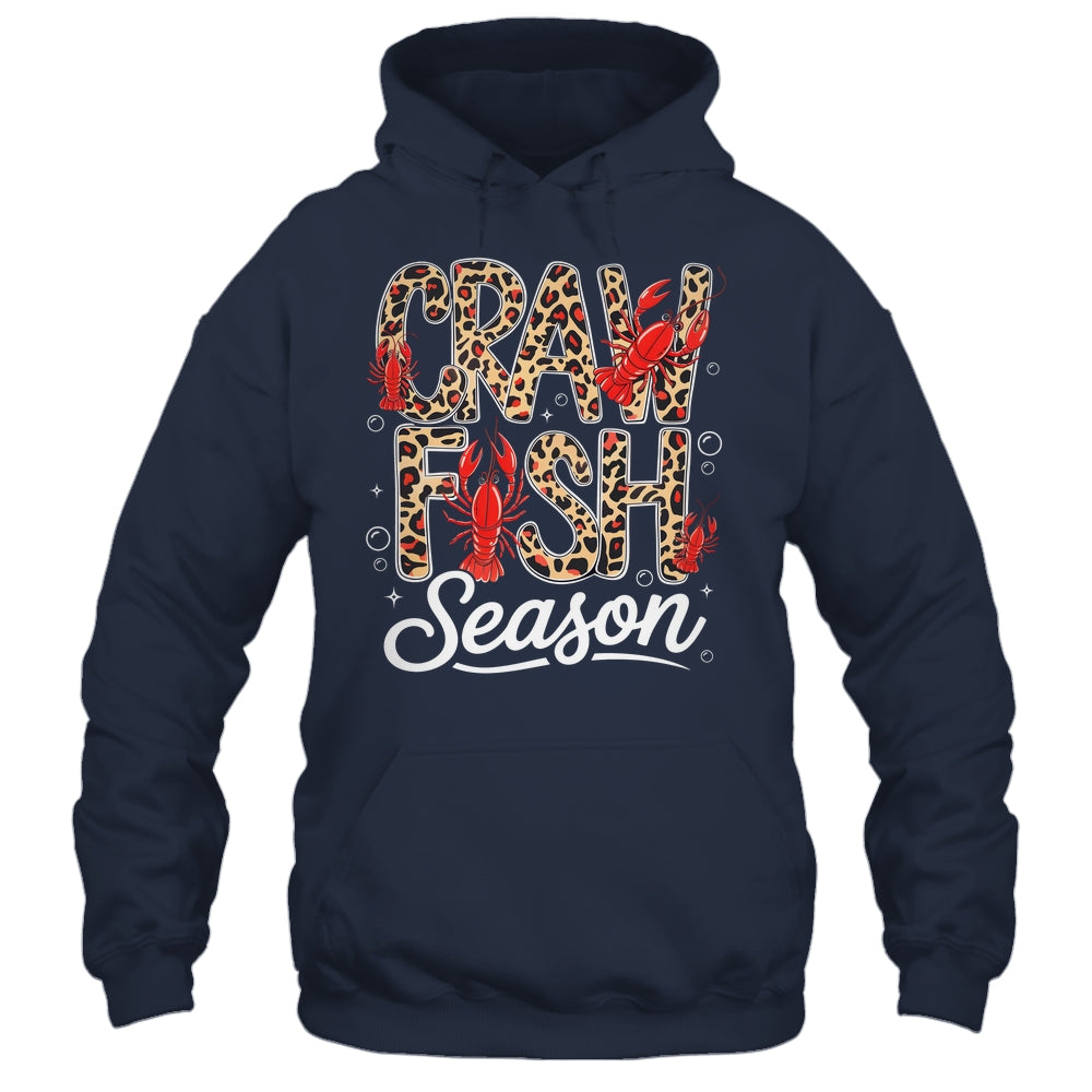 Crawfish Season Leopard Funny Crawfish Boil Lobster Cajun Shirt & Tank Top | siriusteestore