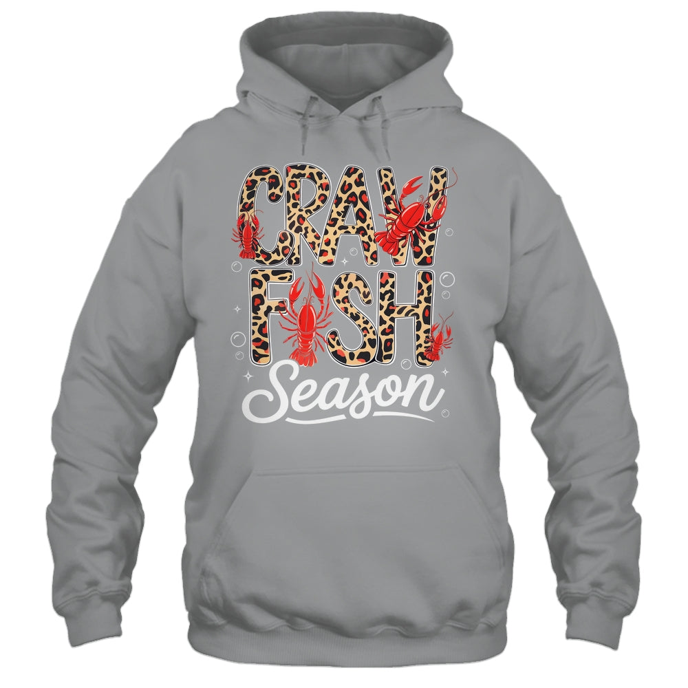 Crawfish Season Leopard Funny Crawfish Boil Lobster Cajun Shirt & Tank Top | siriusteestore