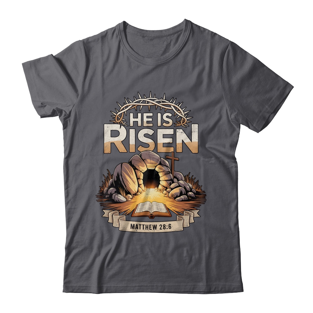 Cross He Is Risen Jesus Religious Easter Christian Men Women Shirt & Hoodie | siriusteestore