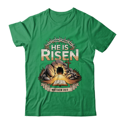 Cross He Is Risen Jesus Religious Easter Christian Men Women Shirt & Hoodie | siriusteestore