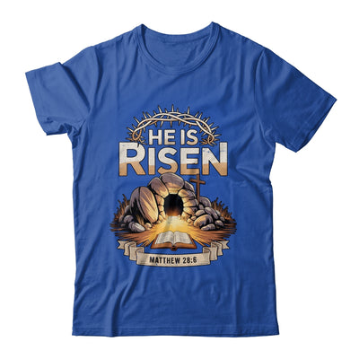 Cross He Is Risen Jesus Religious Easter Christian Men Women Shirt & Hoodie | siriusteestore