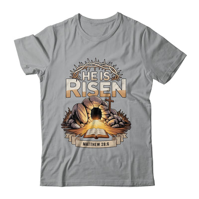 Cross He Is Risen Jesus Religious Easter Christian Men Women Shirt & Hoodie | siriusteestore