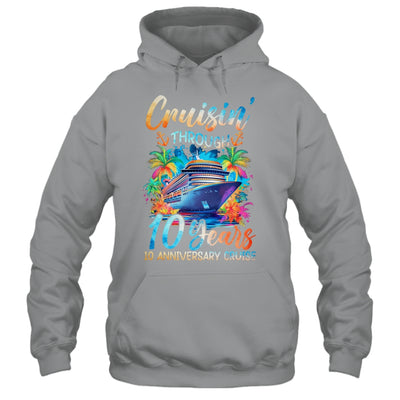 Cruisin Through 10 Years 10th Anniversary Cruise Trip Couple Shirt & Tank Top | siriusteestore