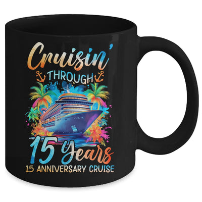 Cruisin Through 15 Years 15th Anniversary Cruise Trip Couple Mug | siriusteestore