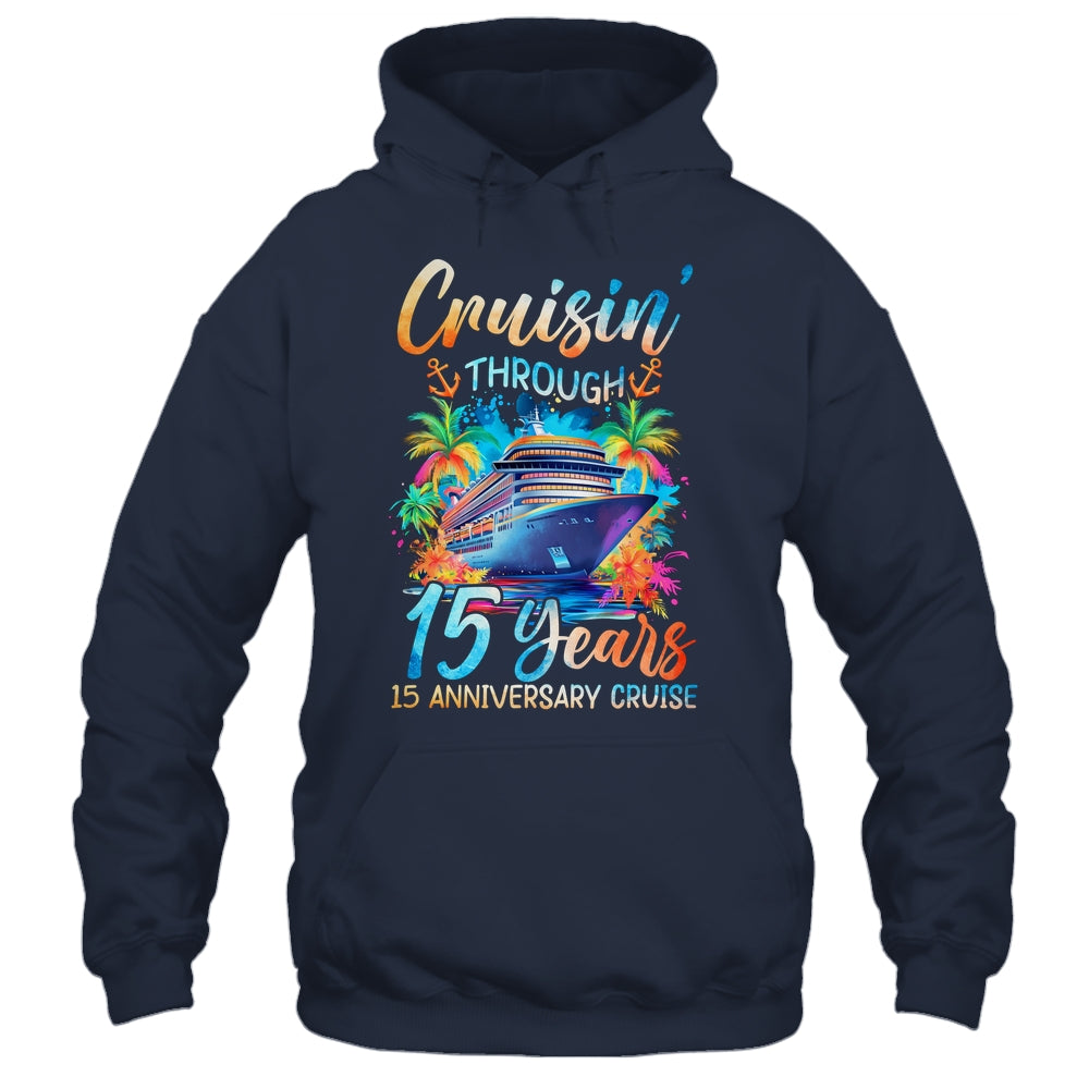 Cruisin Through 15 Years 15th Anniversary Cruise Trip Couple Shirt & Tank Top | siriusteestore
