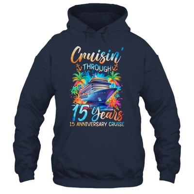 Cruisin Through 15 Years 15th Anniversary Cruise Trip Couple Shirt & Tank Top | siriusteestore