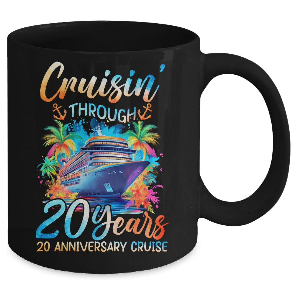 Cruisin Through 20 Years 20th Anniversary Cruise Trip Couple Mug | siriusteestore