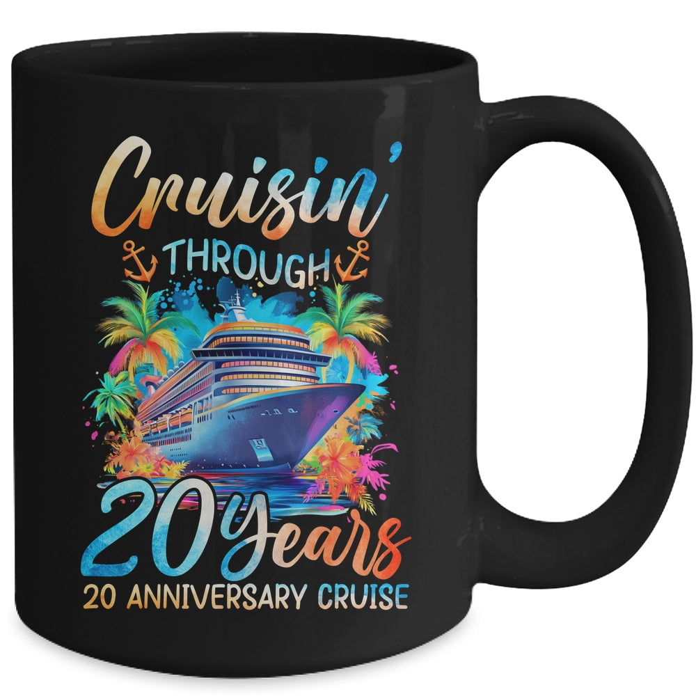 Cruisin Through 20 Years 20th Anniversary Cruise Trip Couple Mug | siriusteestore