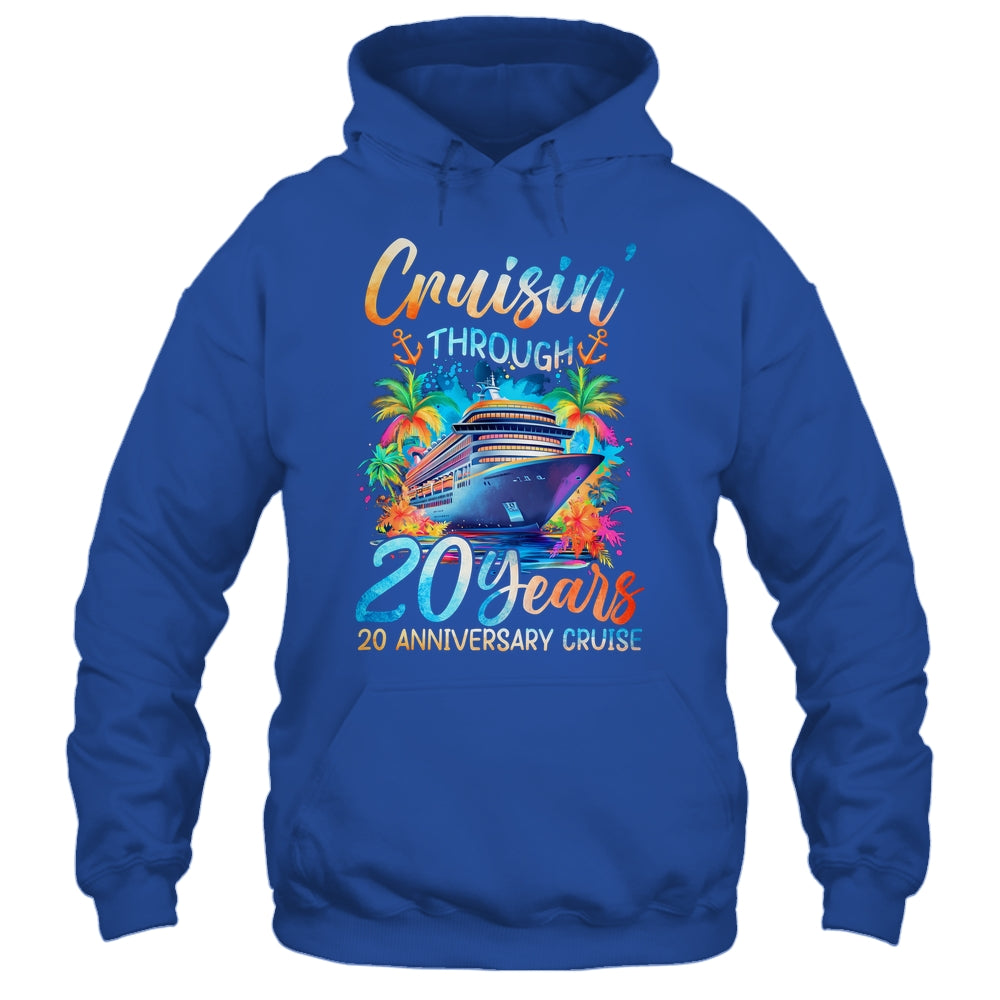 Cruisin Through 20 Years 20th Anniversary Cruise Trip Couple Shirt & Tank Top | siriusteestore