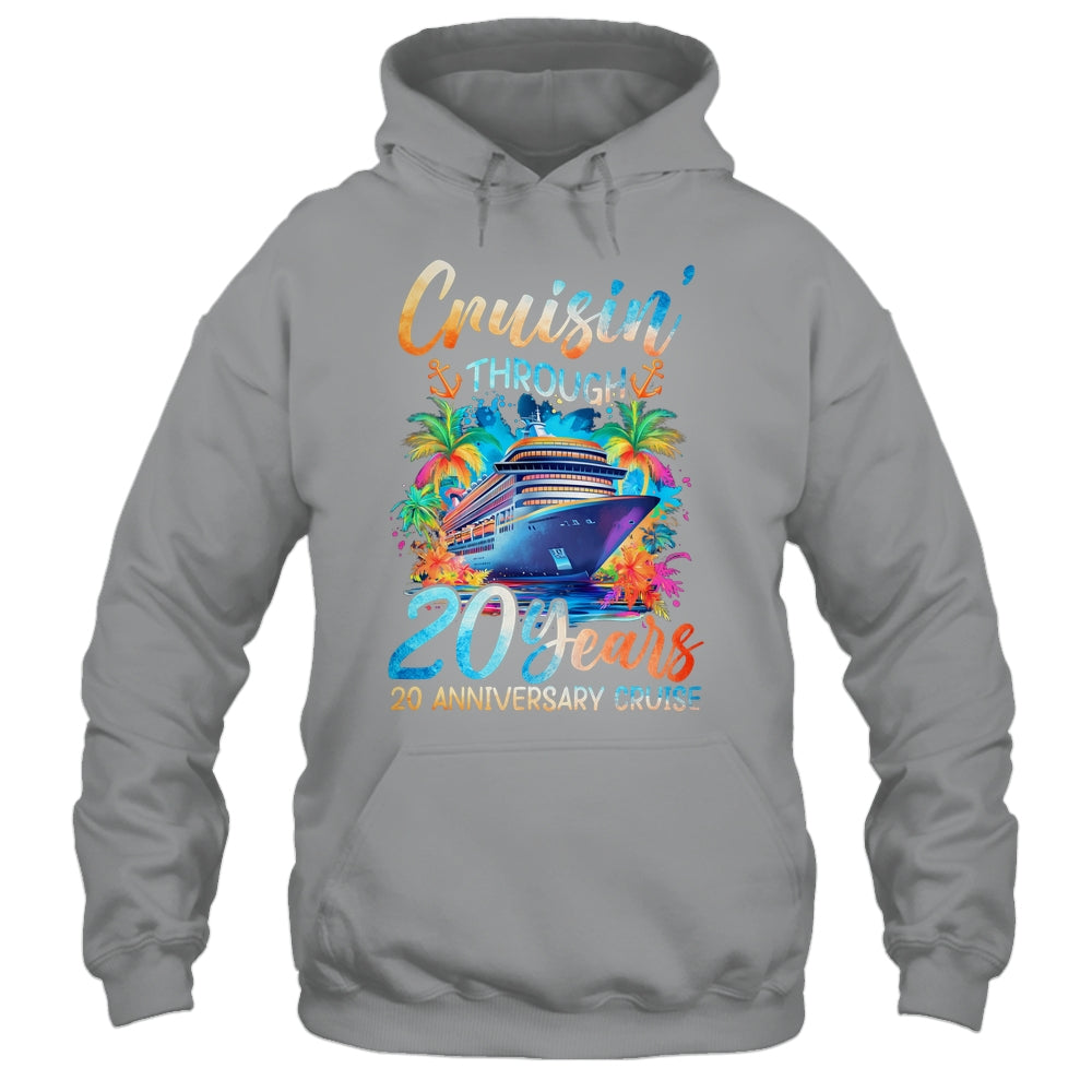 Cruisin Through 20 Years 20th Anniversary Cruise Trip Couple Shirt & Tank Top | siriusteestore