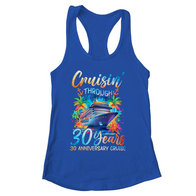 Cruisin Through 30 Years 30th Anniversary Cruise Trip Couple Shirt & Tank Top | siriusteestore