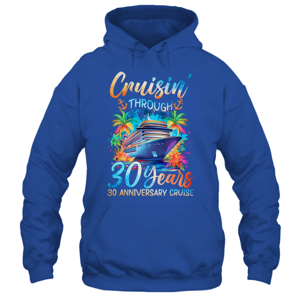 Cruisin Through 30 Years 30th Anniversary Cruise Trip Couple Shirt & Tank Top | siriusteestore