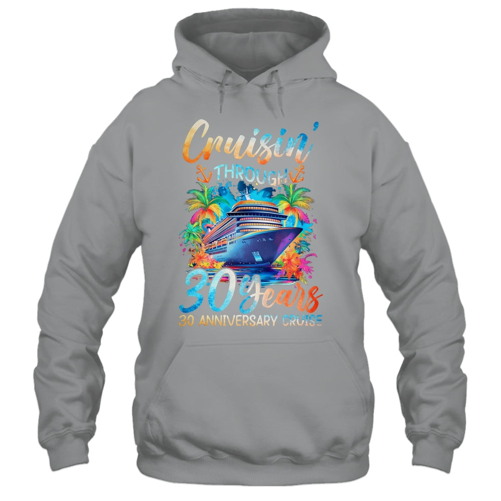Cruisin Through 30 Years 30th Anniversary Cruise Trip Couple Shirt & Tank Top | siriusteestore