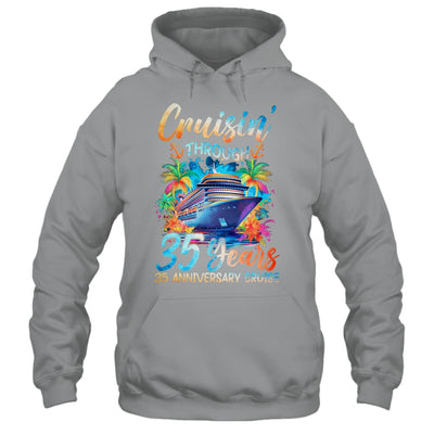 Cruisin Through 35 Years 35th Anniversary Cruise Trip Couple Shirt & Tank Top | siriusteestore