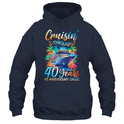 Cruisin Through 40 Years 40th Anniversary Cruise Trip Couple Shirt & Tank Top | siriusteestore