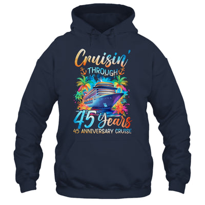 Cruisin Through 45 Years 45th Anniversary Cruise Trip Couple Shirt & Tank Top | siriusteestore