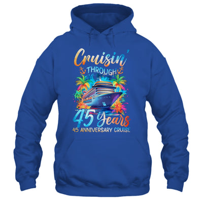 Cruisin Through 45 Years 45th Anniversary Cruise Trip Couple Shirt & Tank Top | siriusteestore