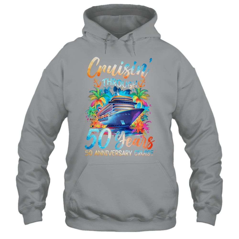 Cruisin Through 50 Years 50th Anniversary Cruise Trip Couple Shirt & Tank Top | siriusteestore