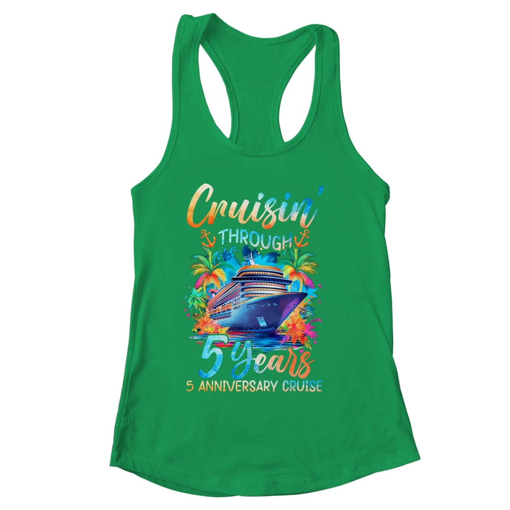 Cruisin Through 5 Years 5th Anniversary Cruise Trip Couple Shirt & Tank Top | siriusteestore