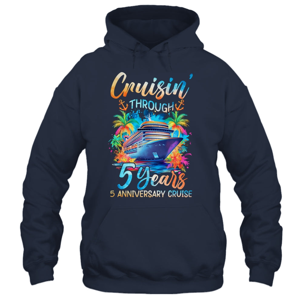 Cruisin Through 5 Years 5th Anniversary Cruise Trip Couple Shirt & Tank Top | siriusteestore