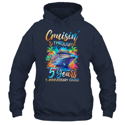 Cruisin Through 5 Years 5th Anniversary Cruise Trip Couple Shirt & Tank Top | siriusteestore