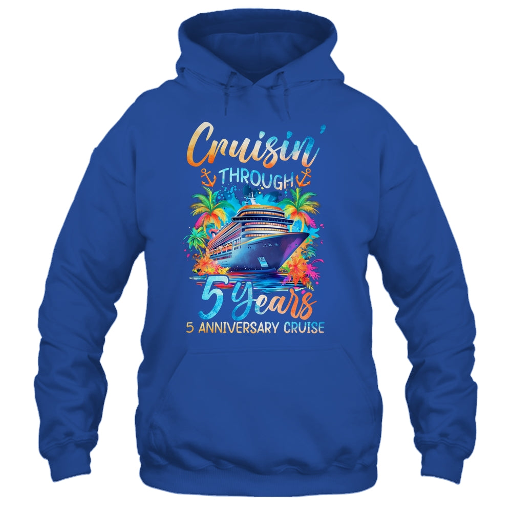 Cruisin Through 5 Years 5th Anniversary Cruise Trip Couple Shirt & Tank Top | siriusteestore