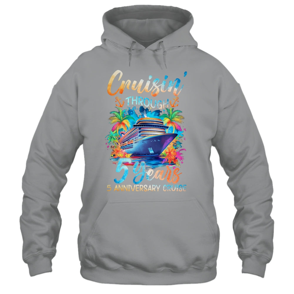 Cruisin Through 5 Years 5th Anniversary Cruise Trip Couple Shirt & Tank Top | siriusteestore