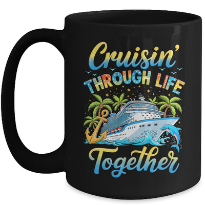 Cruisin Through Life Together Husband And Wife Cruise Couple Mug | siriusteestore