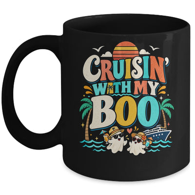 Cruisin' With My Boo Halloween Couples Trip Cruise Funny Mug | siriusteestore