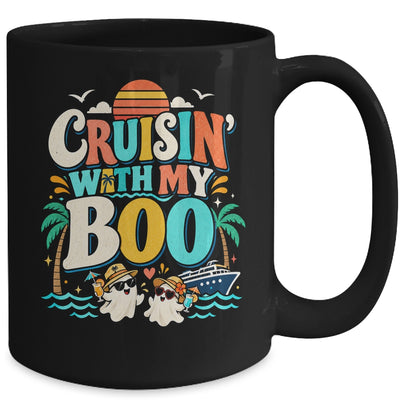 Cruisin' With My Boo Halloween Couples Trip Cruise Funny Mug | siriusteestore