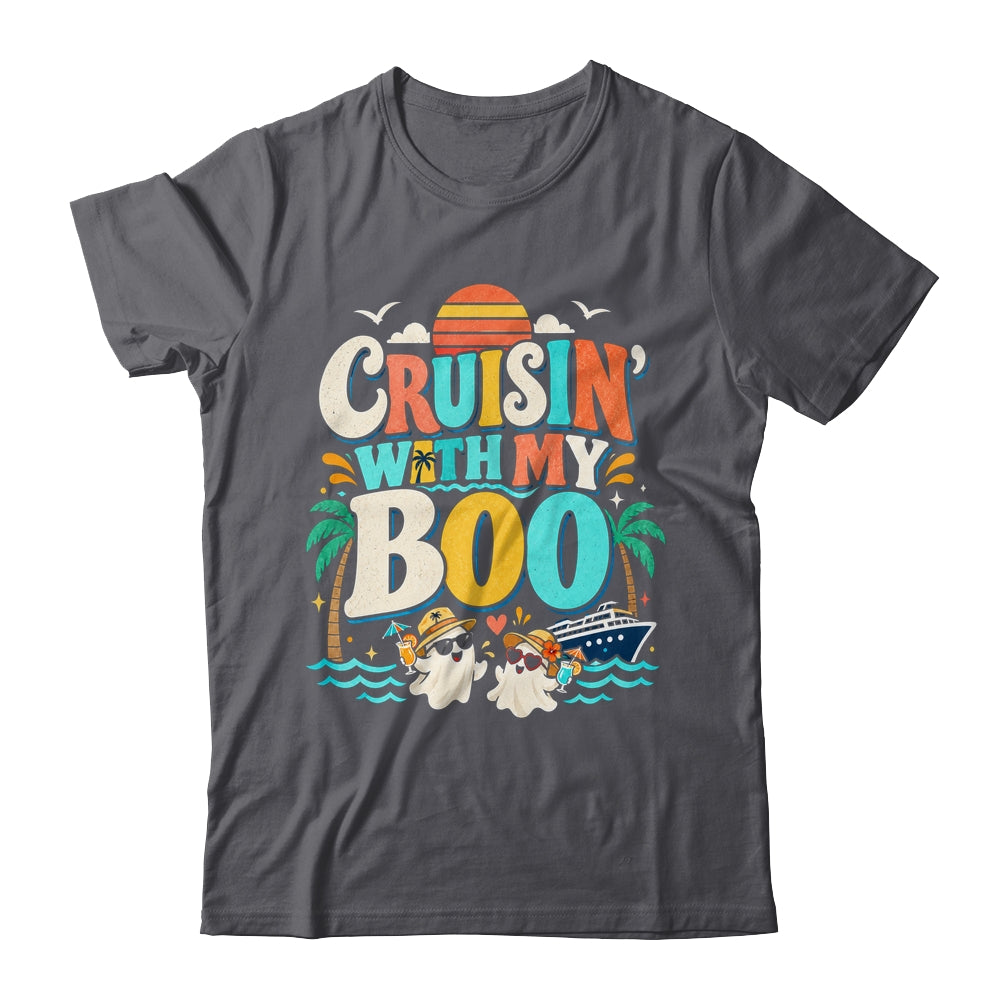 Cruisin' With My Boo Halloween Couples Trip Cruise Funny Shirt & Sweatshirt | siriusteestore